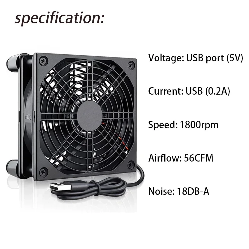Router Cooling Fan High Airflo - Diy Electronics Case ulasan dan harga