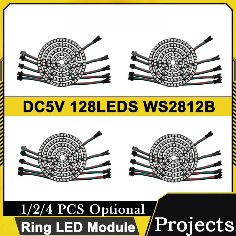 DC5V WS2812B 128LED Ring Modul - Diy Electronics Address ulasan dan harga