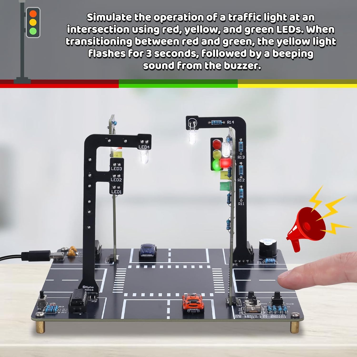 LED Traffic Light Simulator So - Diy Electronics Projects For Adults ulasan dan harga